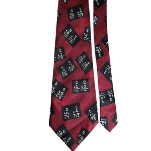A. Rogers Vintage‎ Tie Math Equations Red Black Novelty Teacher